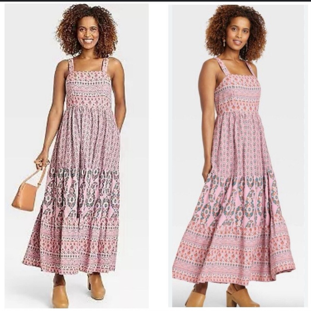 Knox Rose Pink Floral Sleeveless A-line Dress